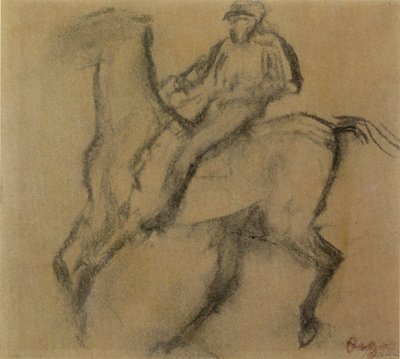 Jockey on Horse by Edgar Degas